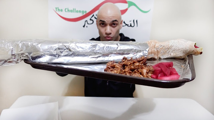 تحدي اكل اكبر سندويش شاورما دجاج بالعالم بطول متر ووزن 3 كيلو 8000 سعرة حرارية |التحدي الأكبر|