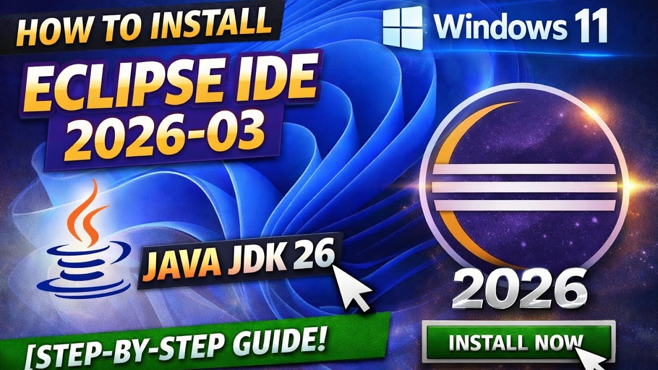 Eclipse IDE 2026 Installation Guide (Windows 11 + JDK 26) 🔥 Easy Setup ...