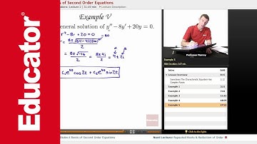 Differential Equations: Complex Roots of Second Order Equations