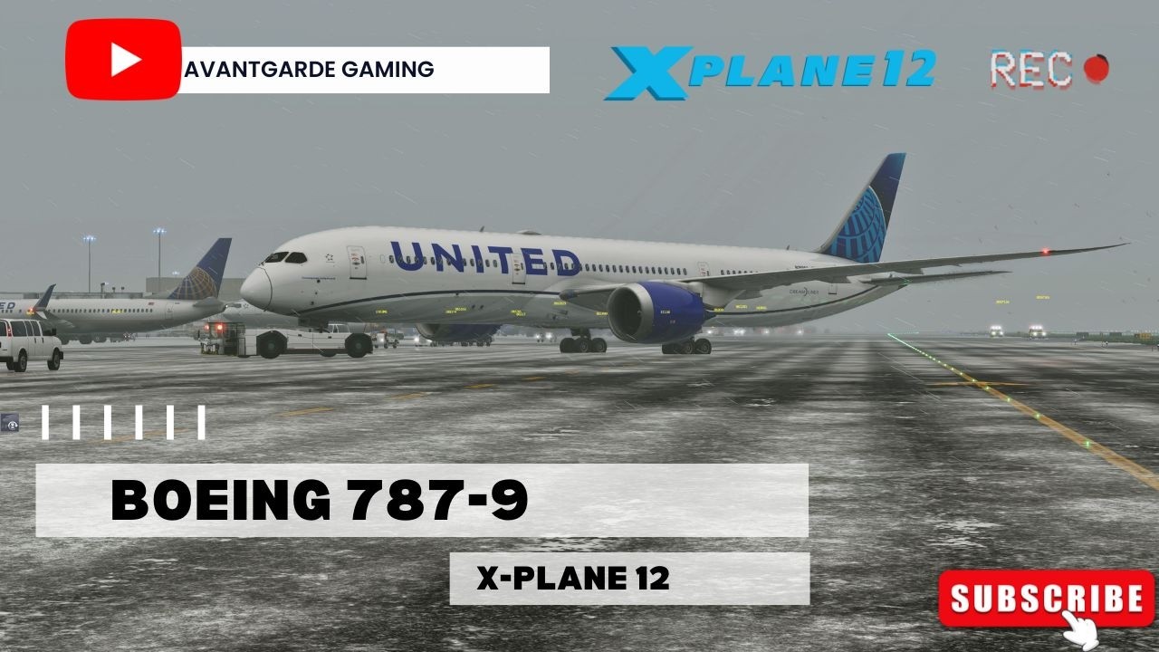 RNAV into Denver in Snow & Winds! Magknight 1.11.8 United 787-9 | X-Plane 12