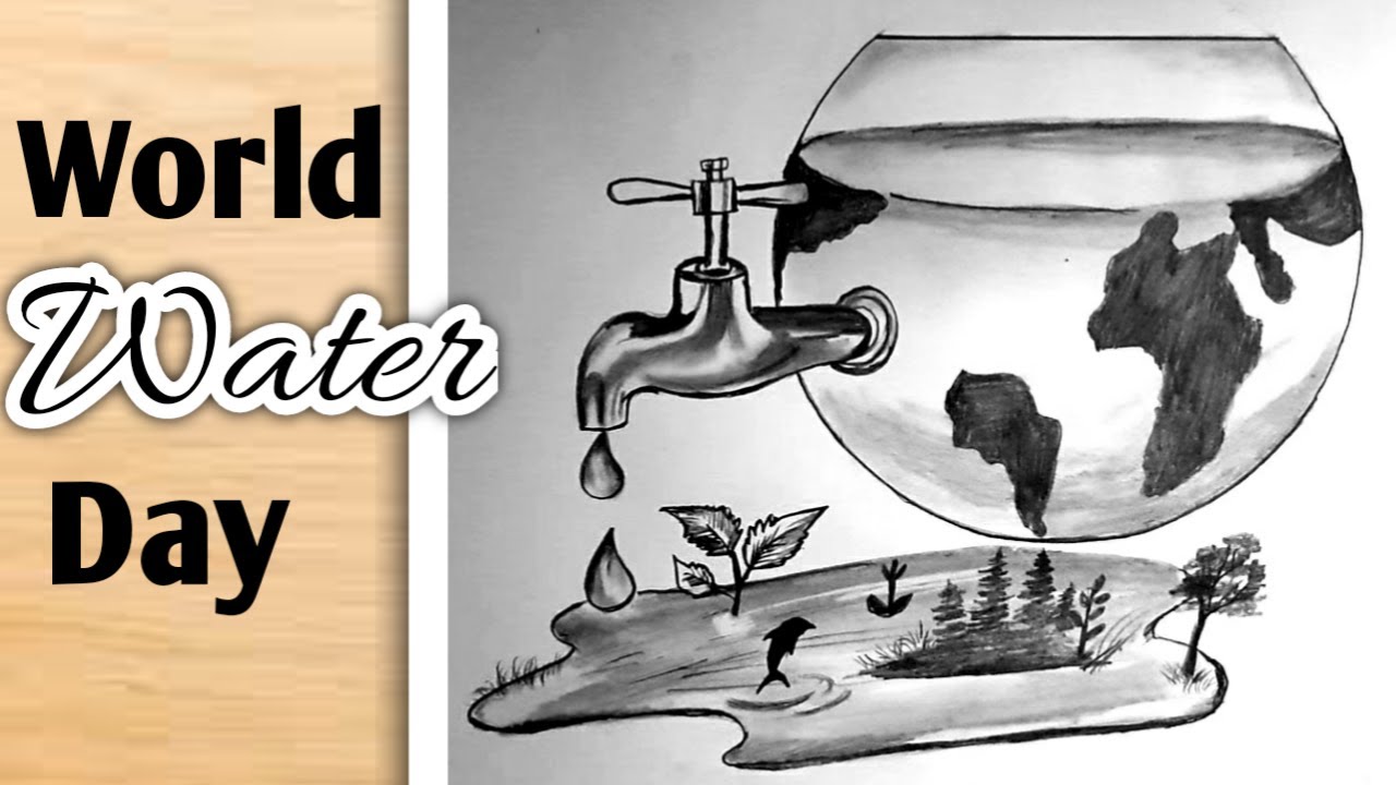 Save water poster Black and White Stock Photos & Images - Alamy