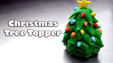 How To Make An Easy Fondant Christmas Tree Topper | Christmas Cupcakes