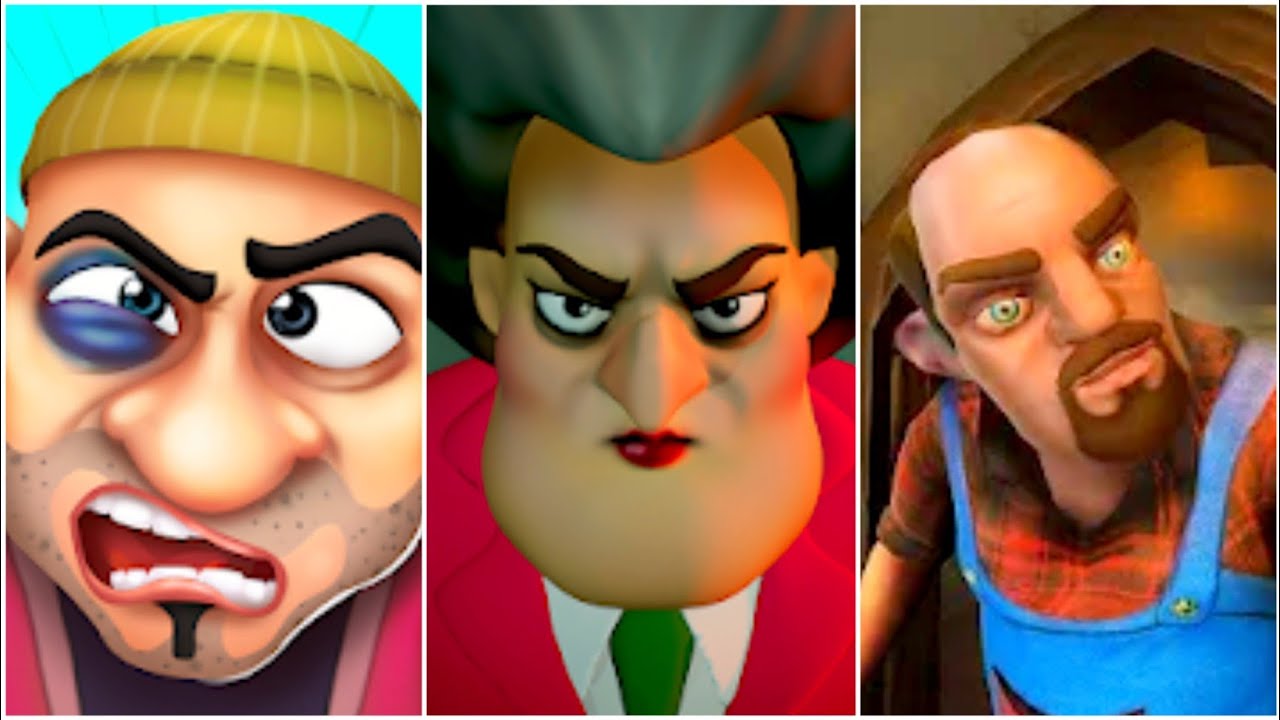 Scary Teacher 3D vs Scary Stranger 3D vs Scary Robbers Home Clash