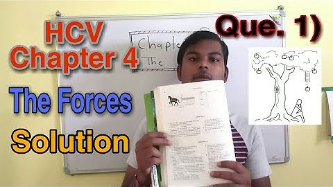 HCV || Chapter 4 || The Forces || Que. 1) solution || jeemains / Neet