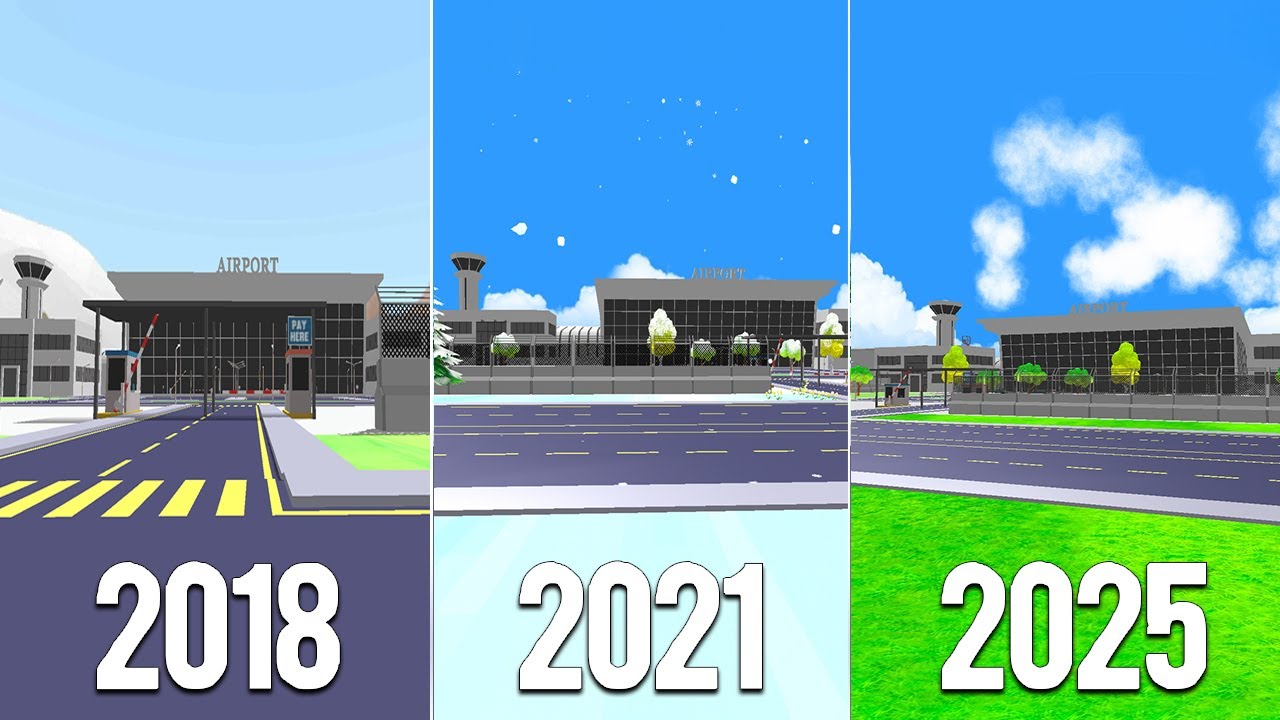 Dude Theft Wars Evolution of Airport 2017 - 2025 !!! 🤔🤔🤔