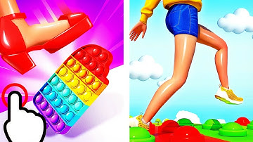 ASMR Tippy Toe - Shoe Smash ASMR Girl Run - All Levels iOS Android GamePlay #22