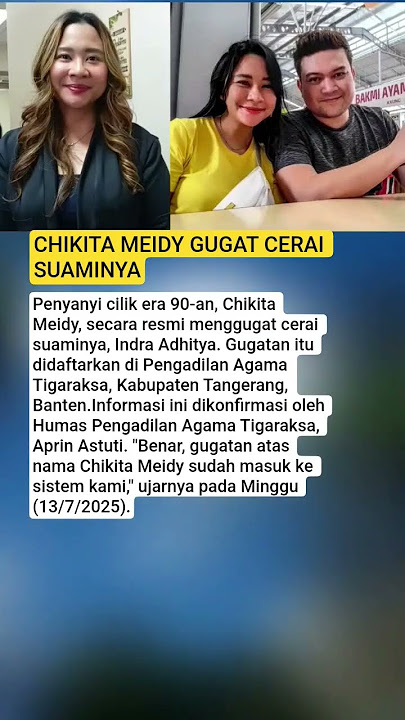 CHIKITA MEIDY GUGAT CERAI SUAMINYA