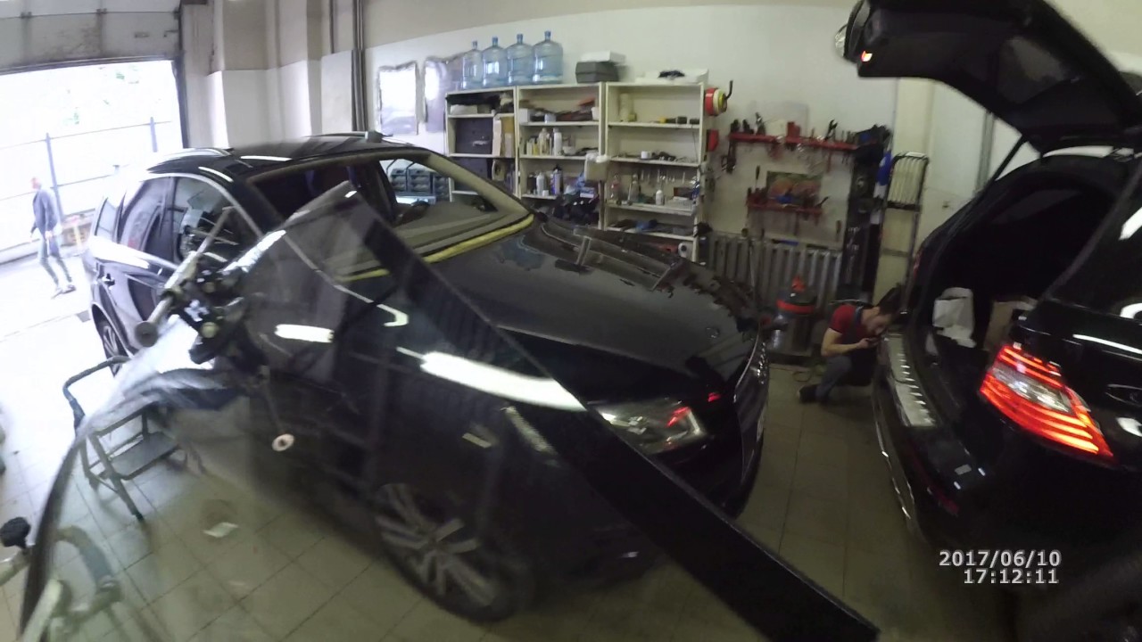 Audi Q7 лобовое стекло атермальное (хамелеон) - YouTube