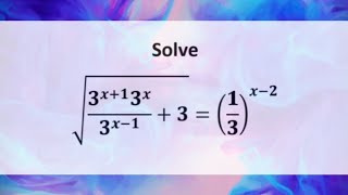 How to simplify tricky exponential equations. #exponentialequationproblems #exponentialequation