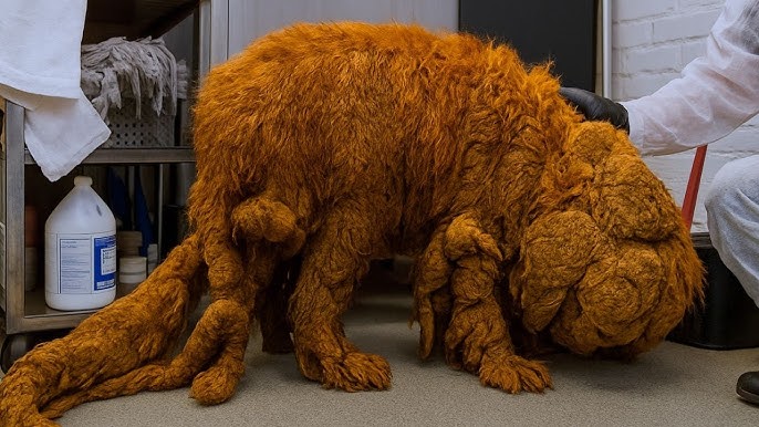 Police Save a Matted Giant Dog. Everyone Was Shocked Who She Really Was - YouTube