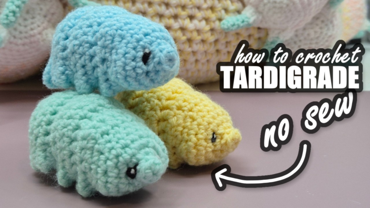 No sewing needed, just a cute little Tardigrade! (Crochet Pattern/Tutorial)