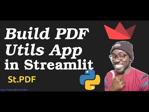 Build A PDF Utils App in Streamlit (St.PDF) - YouTube