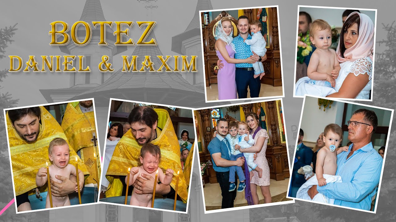 Botez pentru doi copii, Daniel & Maxim. Servicii Foto si Video Chisinau, Moldova.