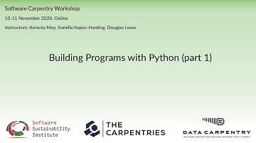 Python Software Carpentry workshop 10-11 Nov 2020 -  Building Programs with Python (part 1)