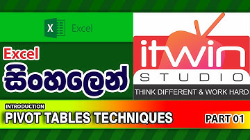 Excel Pivot Tables Sinhala Tutorial | itwin studio