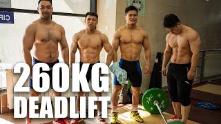 : LU Xiaojun 260kg Deadlift/Clean Pull session | 2020 AWC in Tashkent