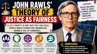 John Rawls Theory of Justice as Fairness | Critical Evaluation | Panjab University