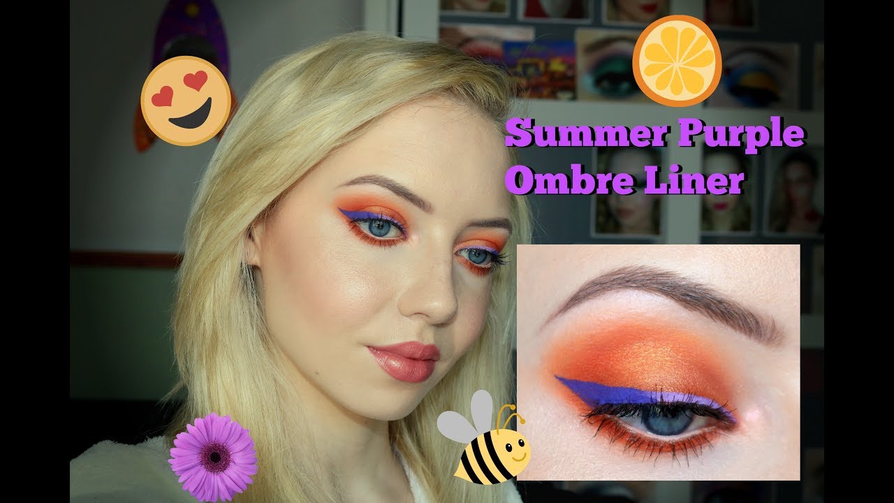 Summery Purple Ombre Liner Makeup Tutorial Inglot NYX