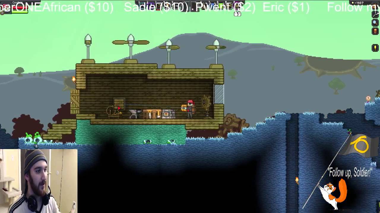Starbound Pranking my friend with a fake gifted airship! YouTube