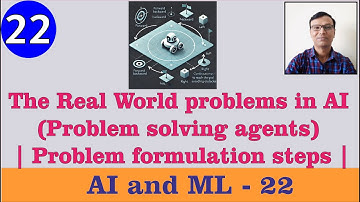 The Real World problems in AI (Problem solving agents) || Problem formulation steps || AI ML ||