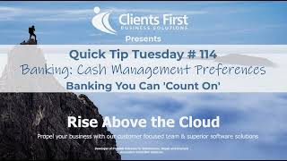 Acumatica Cloud ERP Tip 114:  Banking Cash Management Preferences