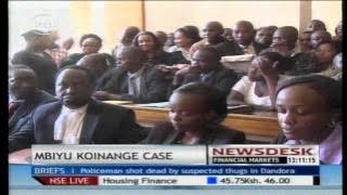 The widow of Mbiyu Koinange Eddah Wanjiru and step son David Njuno acquitted of murder charges