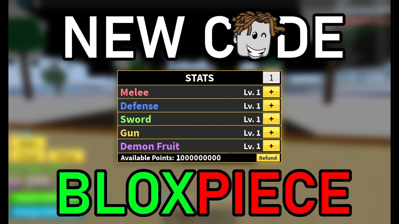 NEW STAT REFUND CODE BLOX PIECE YouTube