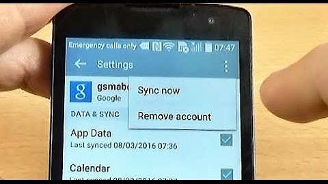 How to remove an Google account from LG Leon