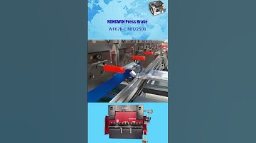 RONGWIN shows you WF67K-80T/2500 CNC press brake with DA53T programming and bending workpiece