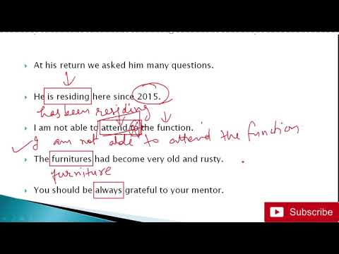 Common errors for all competitive exams | SSC | CGL | Bank PO | TET | English grammar