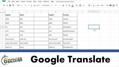 Use the Google Translate Function in Google Sheets