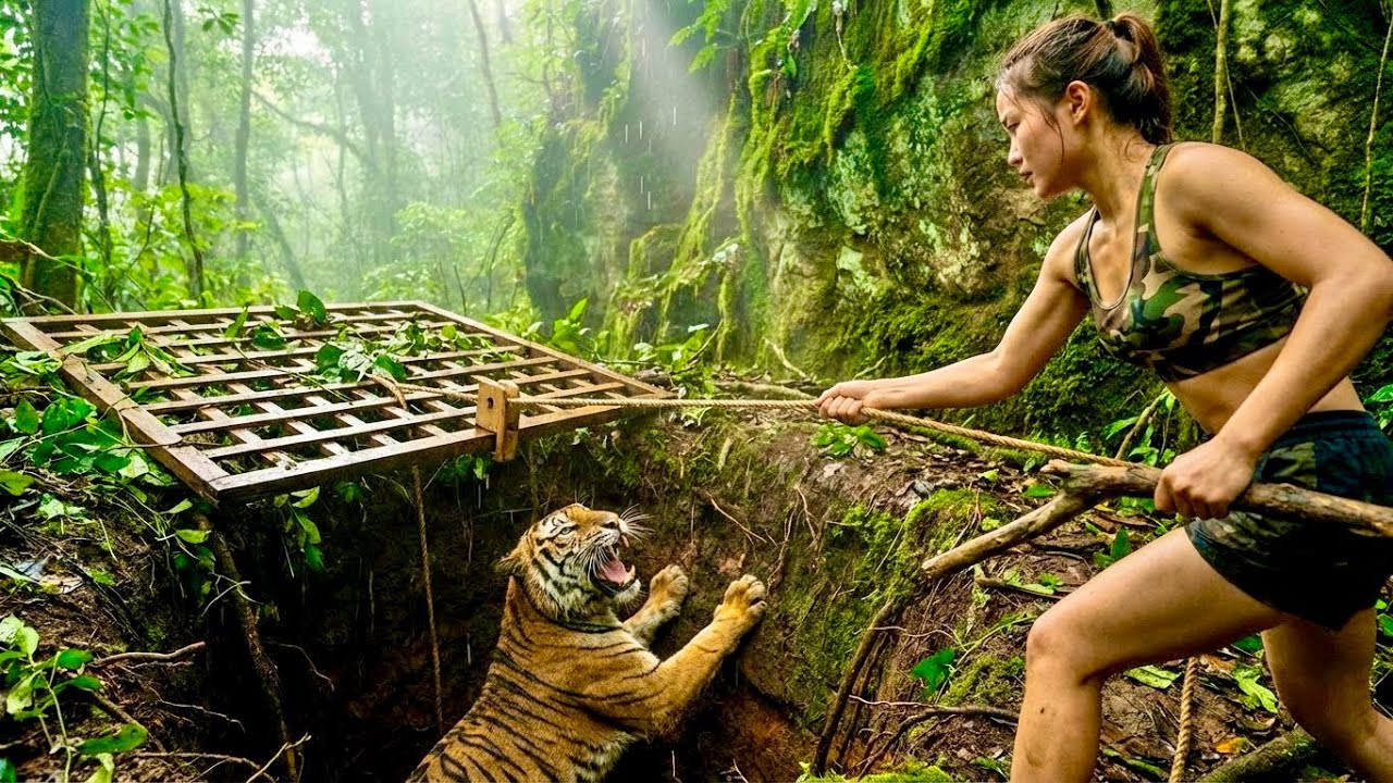 Surviving the Night in the Jungle, Day 68: Young Girl Falls into the Sights of a Adult Tiger
