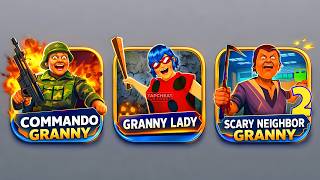 3 Granny Mods Commando Granny, Ladybug Granny, Scary Neighbor Granny Mod - Android Gameplay screenshot 4