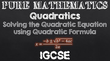 Pure Math 1 #Quadratics #Solving Quadratic Equations using Quadratic Formula #IGCSE