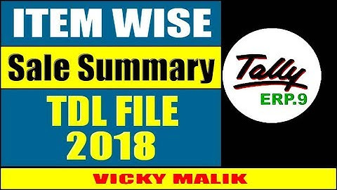 Tally Item Wise Stock Summary TDL File Download, Tally Best TDL Files Download, Tally TDL Files