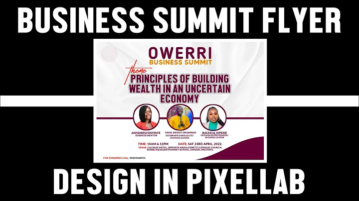 HOW TO DESIGN BUSINESS SUMMIT FLYER DESIGN IN PIXELLAB