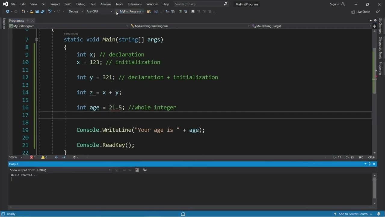 C# variables ️ - YouTube