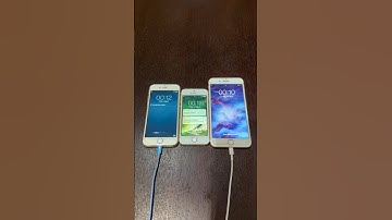 iPhone 6 on iOS 8 vs iPhone SE on iOS 10 vs iPhone 7 Plus on iOS 15 boot up test #shorts #iphone