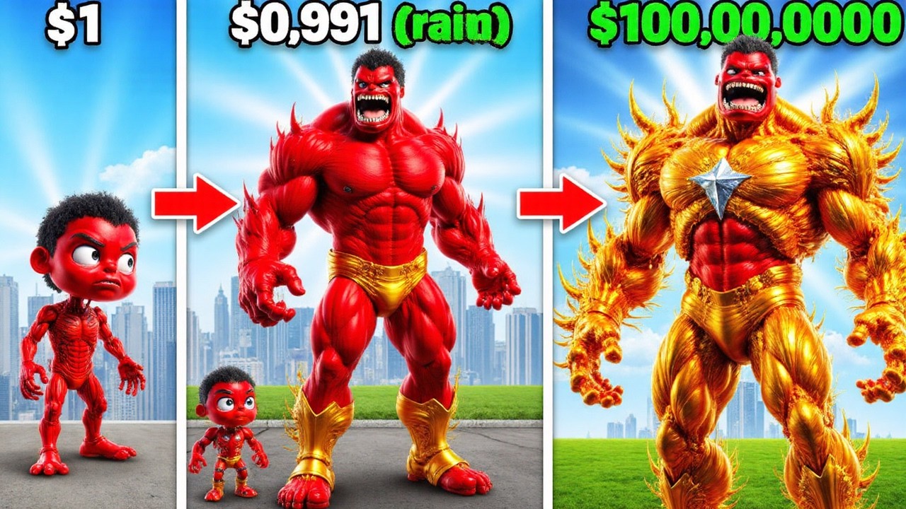 $1 To $1,000,000 RED HULK In GTA 5!