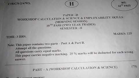 SECOND semester Workshop calculation and science 2017