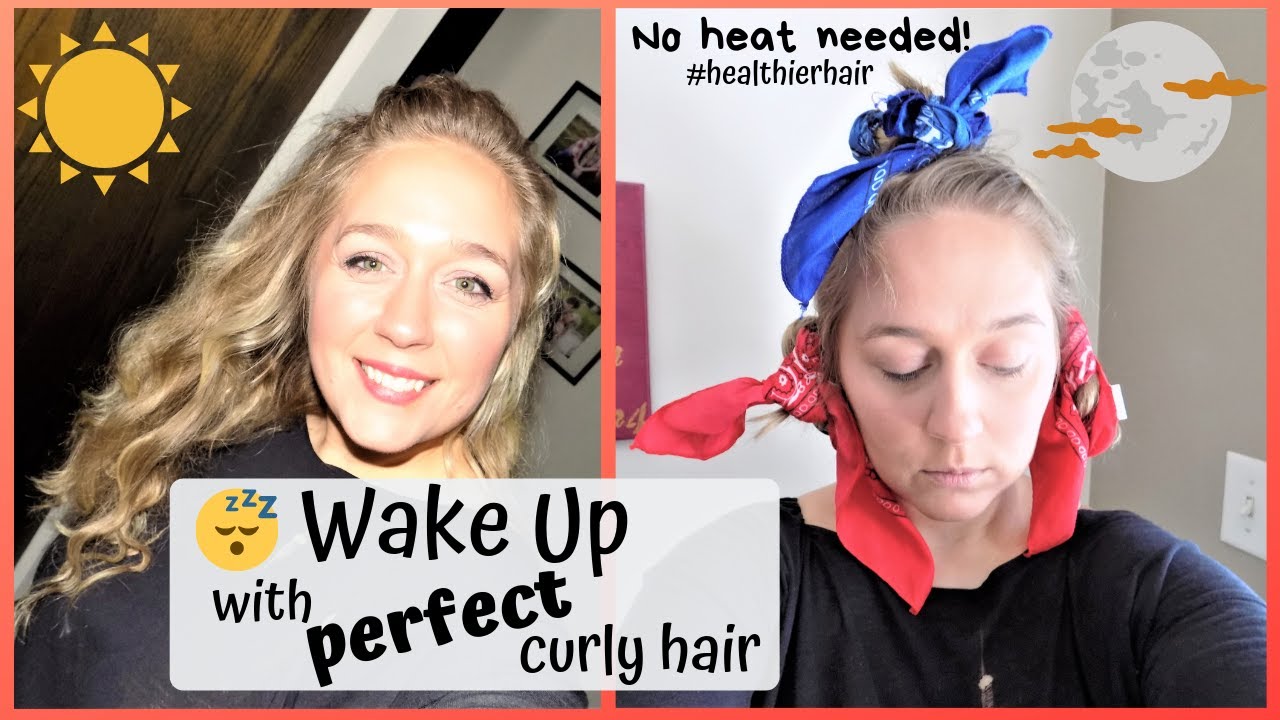 CURL YOUR HAIR WHILE YOU SLEEP | How to curl hair without HEAT - YouTube
