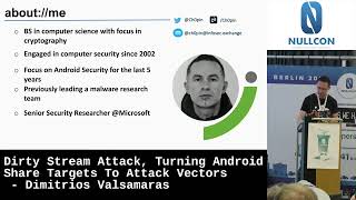 Dirty Stream Attack, Turning Android Share Targets To Attack Vectors by Dimitrios Valsamaras