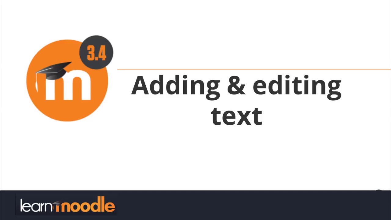 adding and editing text moodle 3 4 youtube
