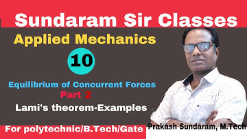 Applied Mechanics | Equilibrium of concurrent forces | lami