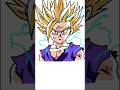 Drawing Gohan in 6 seconds #animeart #dragonball #gohan