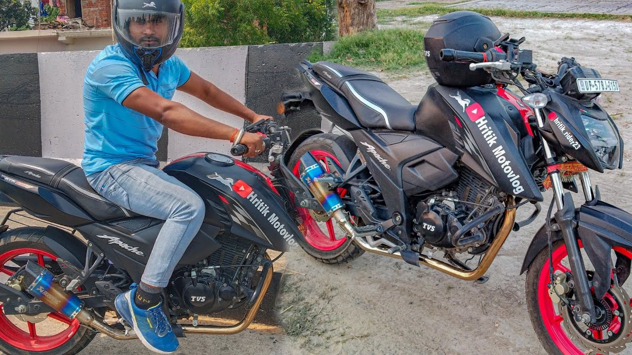 Apache RTR 160 4V BS6 Exhaust Modification Kya Saund Hai Apache apache-rtr-160-4v-bs6-exhaust-modification-kya-saund-hai-apache