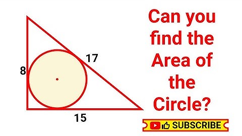 Can you find the Area of the Incircle of  Triangle?