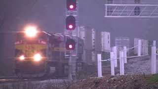 Norfolk Southern 220 EB With KCS Power! Mableton,Ga 01-10-2014©