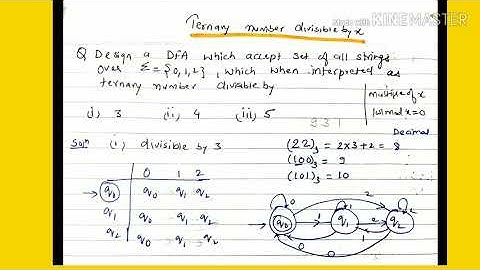 Construct a DFA which accepts ternary strings divisible by 3/4/5 - lecture22/toc
