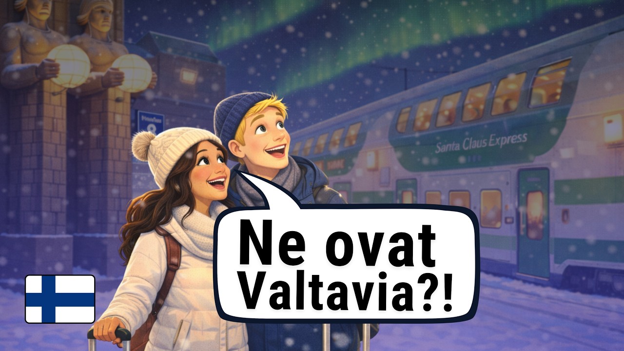 Ночной поезд в Лапландию – Живой разговорный финский в путешествии и аудирование (Субтитры)